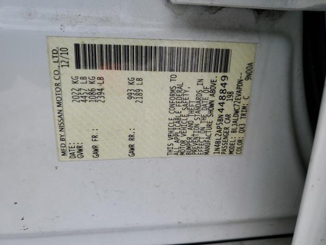 1N4BL2AP5BN448849 - 2011 NISSAN ALTIMA SR WHITE photo 13