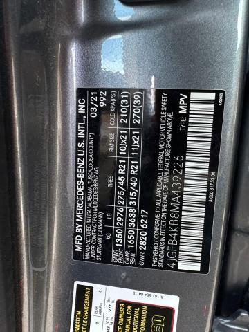 4JGFB4KB8MA439226 - 2021 MERCEDES-BENZ GLE 350 4MATIC GRAY photo 10