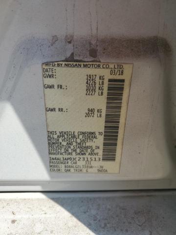 1N4AL3AP0JC231513 - 2018 NISSAN ALTIMA 2.5 WHITE photo 13