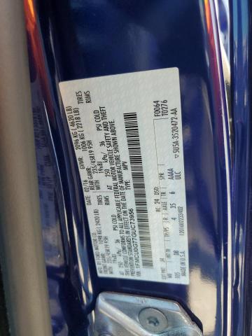 1FMCU0G77GUC73956 - 2016 FORD ESCAPE SE BLUE photo 12