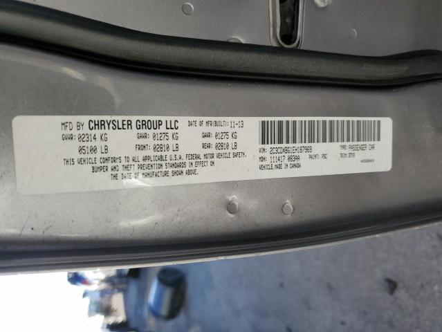 2C3CDXBG1EH187969 - 2014 DODGE CHARGER SE SILVER photo 12