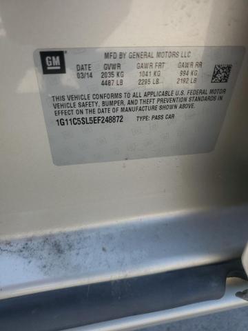 1G11C5SL5EF248872 - 2014 CHEVROLET MALIBU 1LT CREAM photo 12