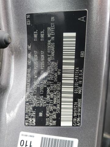 5TDKK3DC9GS718582 - 2016 TOYOTA SIENNA LE GRAY photo 14