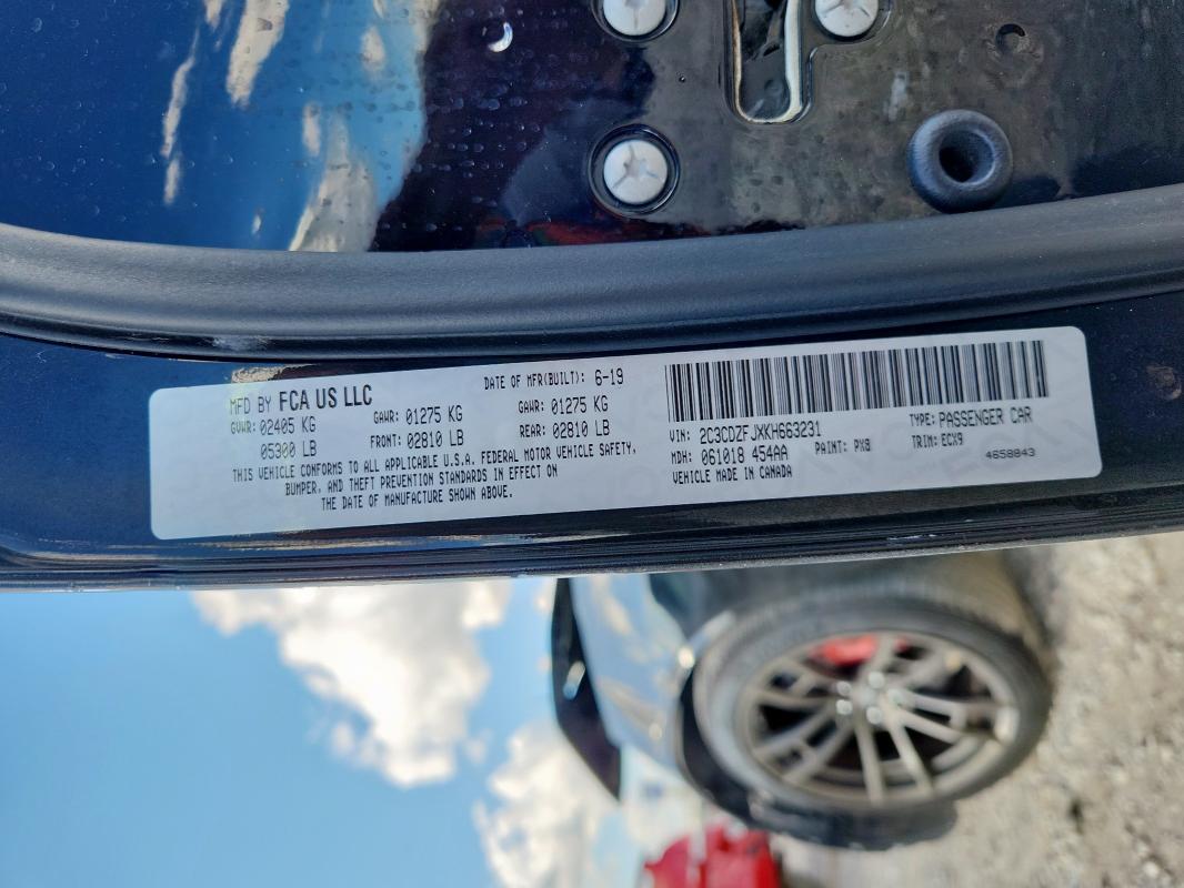 2C3CDZFJXKH663231 - 2019 DODGE CHALLENGER R/T SCAT PACK BLACK photo 13