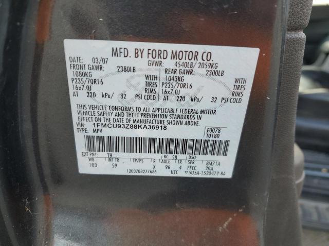 1FMCU93Z88KA36918 - 2008 FORD ESCAPE XLT GRAY photo 13