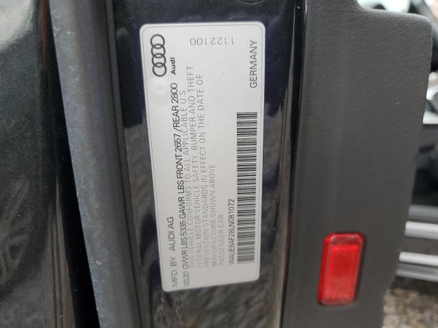 WAUE8AF28LN081072 - 2020 AUDI A6 PREMIUM PLUS BLACK photo 12