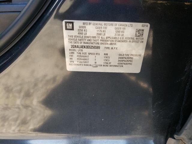 2GNALAEK0E6256589 - 2014 CHEVROLET EQUINOX LS CHARCOAL photo 12