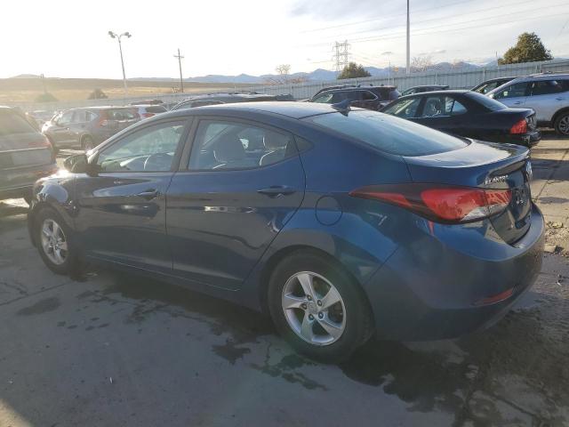 KMHDH4AE1EU122292 - 2014 HYUNDAI ELANTRA SE BLUE photo 2