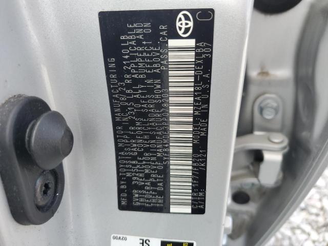 5YFB4MDE3PP078203 - 2023 TOYOTA COROLLA LE Сұр фото 12