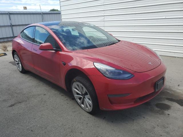 5YJ3E1EA0NF289167 - 2022 TESLA MODEL 3 红色 照片 4