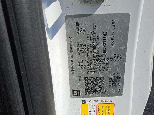 1GCNCNEH9JZ311142 - 2018 CHEVROLET SILVERADO C1500 白色 照片 12