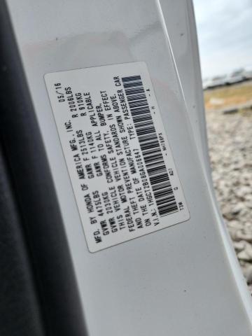 1HGCT2B08GA006647 - 2016 HONDA ACCORD TOURING WHITE photo 12