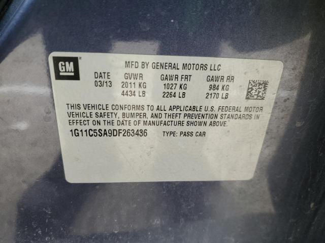 1G11C5SA9DF263436 - 2013 CHEVROLET MALIBU 1LT Көк фото 12