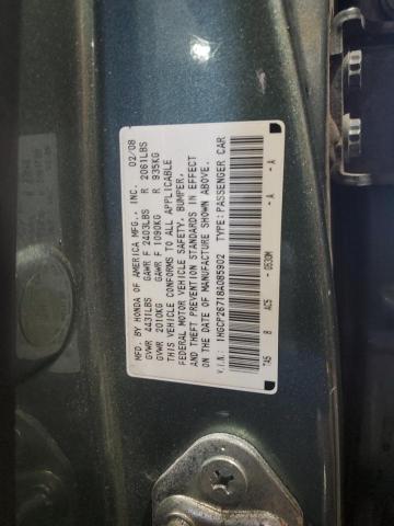 1HGCP26718A085902 - 2008 HONDA ACCORD EX GREEN photo 12