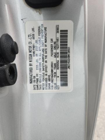 JNKCV64EX8M128501 - 2008 INFINITI G37 BASE 银色 照片 12