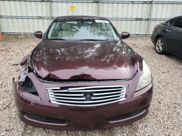 JN1CV6FE9AM352947 - 2010 INFINITI G37 BASE MAROON photo 5