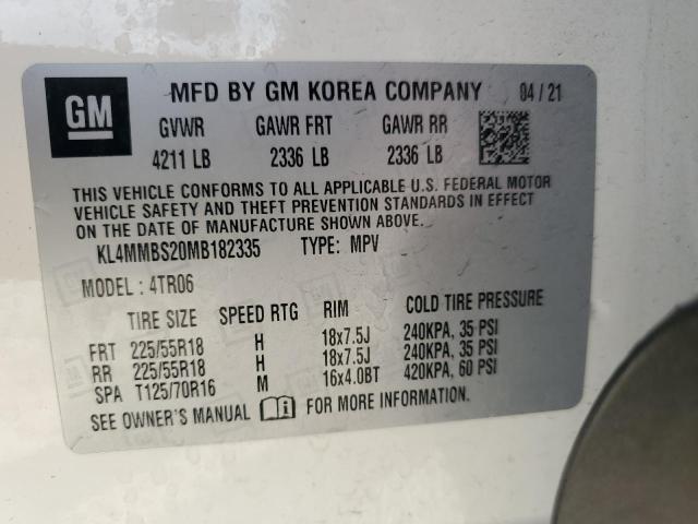 KL4MMBS20MB182335 - 2021 BUICK ENCORE GX PREFERRED WHITE photo 13