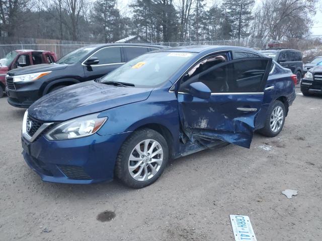 3N1AB7AP9KY352010 - 2019 NISSAN SENTRA S BLUE photo 1