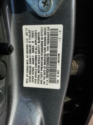 19XFB2E57DE056275 - 2013 HONDA CIVIC LX GRAY photo 13