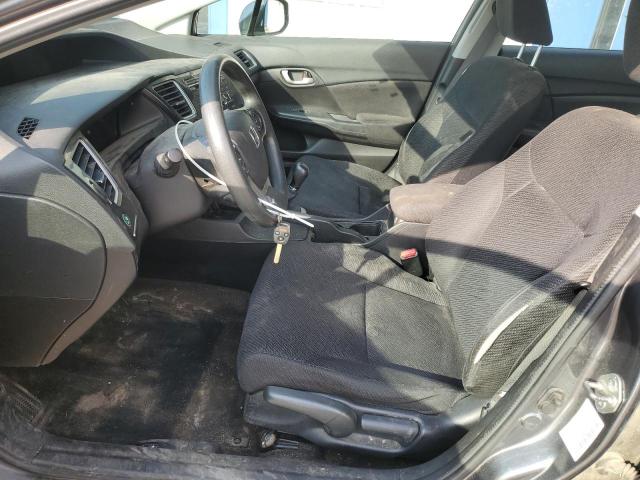 19XFB2E57DE056275 - 2013 HONDA CIVIC LX GRAY photo 7
