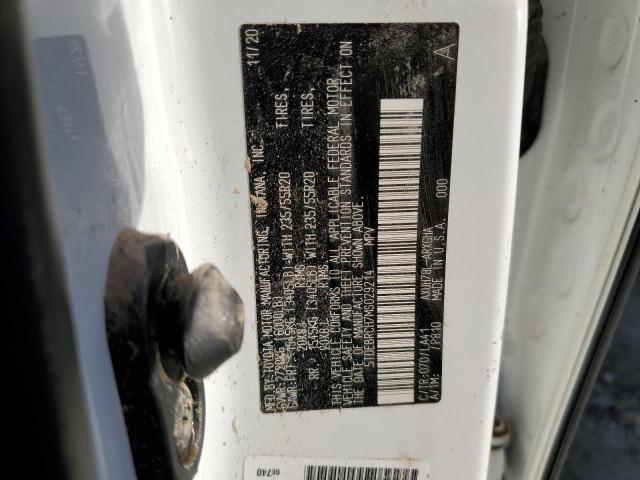 5TDEBRCH7MS029214 - 2021 TOYOTA HIGHLANDER HYBRID PLATINUM WHITE photo 12