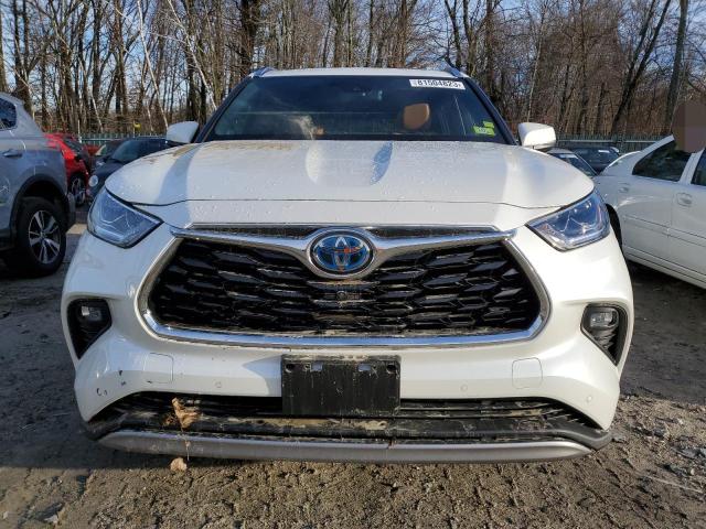 5TDEBRCH7MS029214 - 2021 TOYOTA HIGHLANDER HYBRID PLATINUM WHITE photo 5