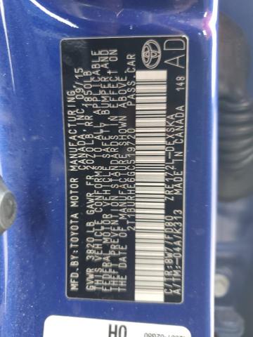 2T1BURHE6GC519720 - 2016 TOYOTA COROLLA L BLUE photo 13