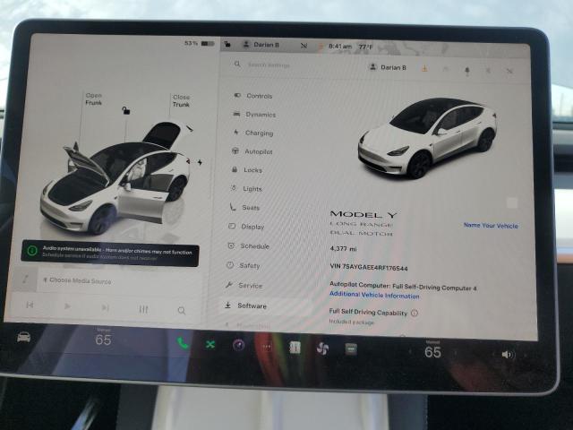 7SAYGAEE4RF176544 - 2024 TESLA MODEL Y Beyaz fotoğraf 9
