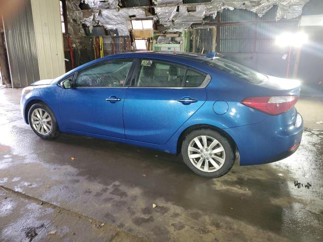 KNAFX4A84E5120411 - 2014 KIA FORTE EX BLUE photo 2