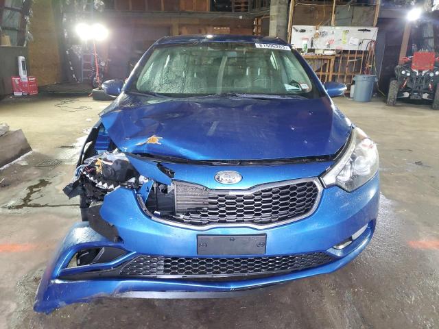 KNAFX4A84E5120411 - 2014 KIA FORTE EX BLUE photo 5