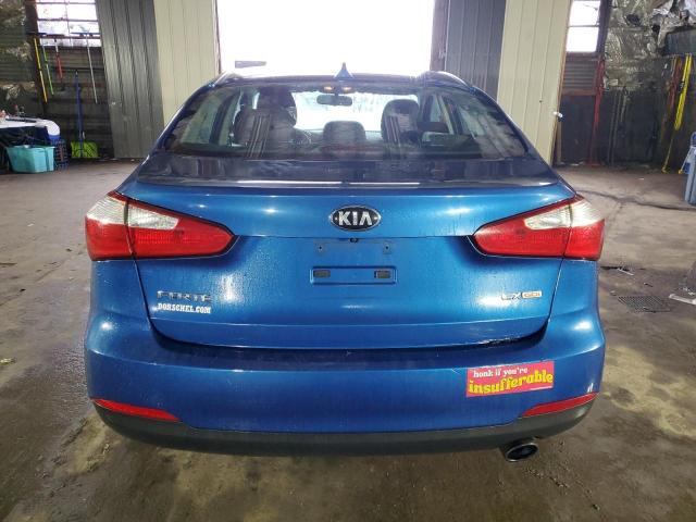 KNAFX4A84E5120411 - 2014 KIA FORTE EX BLUE photo 6