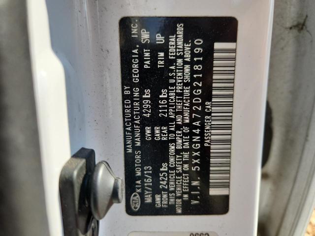 5XXGN4A72DG218190 - 2013 KIA OPTIMA EX WHITE photo 13