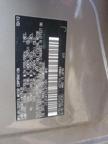 JTLZE4FE2CJ011491 - 2012 TOYOTA SCION XB GRAY photo 12