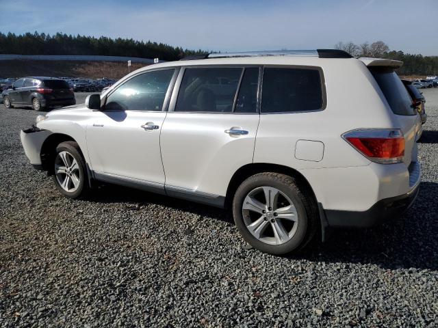 5TDYK3EH8DS103487 - 2013 TOYOTA HIGHLANDER LIMITED WHITE photo 2