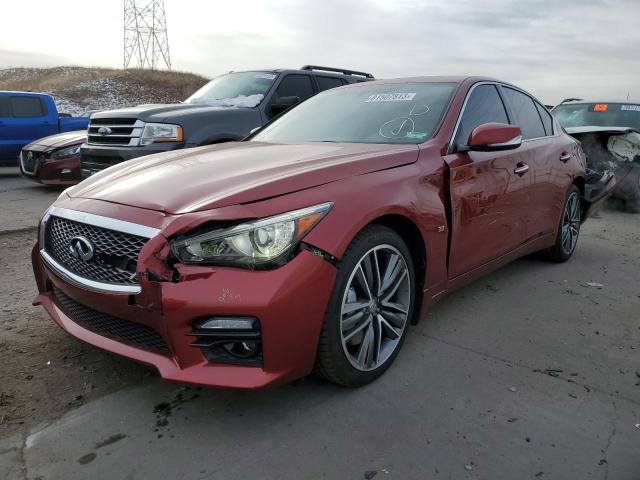 JN1BV7AR4FM407260 - 2015 INFINITI Q50 BASE MAROON photo 1