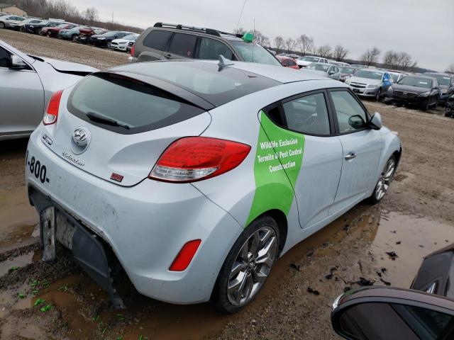 KMHTC6AD9EU213727 - 2014 HYUNDAI VELOSTER SILVER photo 3