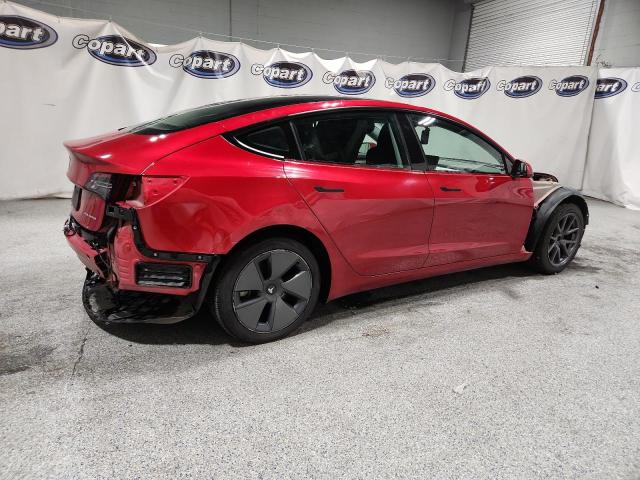 5YJ3E1EB9NF287149 - 2022 TESLA MODEL 3 წითელი ფოტო 3