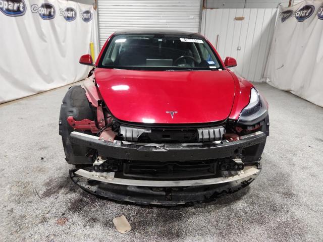5YJ3E1EB9NF287149 - 2022 TESLA MODEL 3 წითელი ფოტო 5