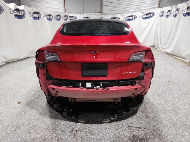 5YJ3E1EB9NF287149 - 2022 TESLA MODEL 3 წითელი ფოტო 6