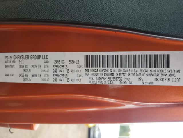 1J4HA5H15BL590766 - 2011 JEEP WRANGLER UNLIMITED SAHARA ORANGE photo 14