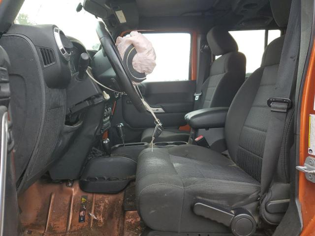 1J4HA5H15BL590766 - 2011 JEEP WRANGLER UNLIMITED SAHARA ORANGE photo 7