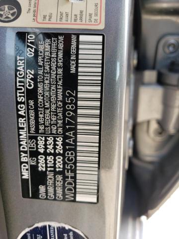 WDDHF5GB1AA179852 - 2010 MERCEDES-BENZ E 350 SILVER photo 12