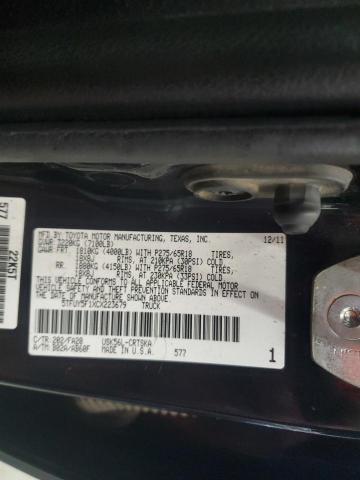 5TFUY5F1XCX223679 - 2012 TOYT TUNDRA DOUBLE CAB SR5 BLACK photo 12