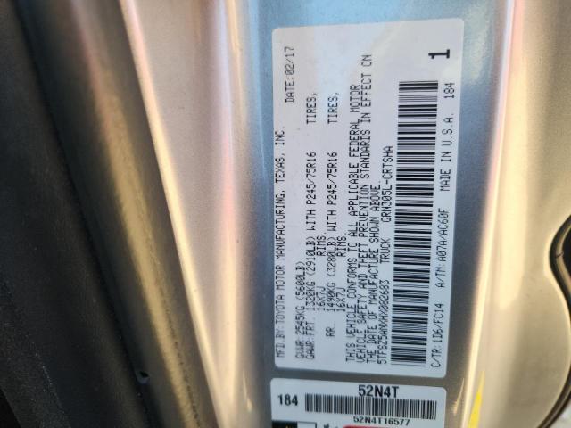 5TFSZ5ANXHX082683 - 2017 TOYOTA TACOMA ACCESS CAB Gümüş fotoğraf 13