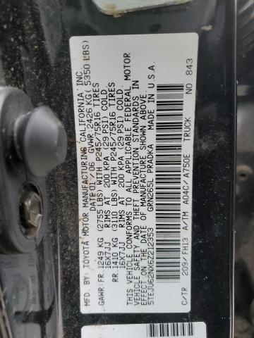 5TEJU62NX6Z212353 - 2006 TOYOTA TACOMA DOUBLE CAB PRERUNNER BLACK photo 13