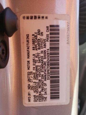 5Y2SP67089Z432874 - 2009 PONTIAC VIBE SILVER photo 12