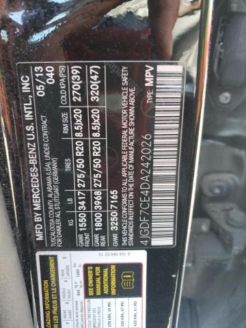 4JGDF7CE4DA242026 - 2013 MERCEDES-BENZ GL 450 4MATIC BLACK photo 13