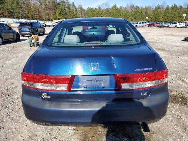 1HGCM56374A059631 - 2004 HONDA ACCORD LX BLUE photo 6