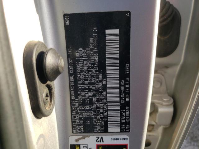 4T3BK11A09U013596 - 2009 TOYOTA VENZA SILVER photo 14