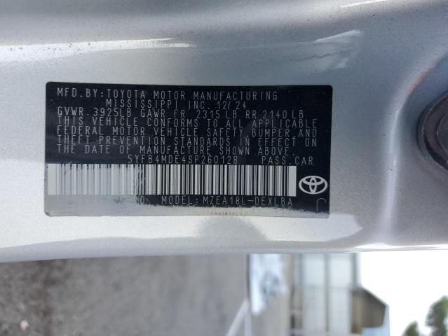 5YFB4MDE4SP260128 - 2025 TOYOTA COROLLA LE 银色 照片 13